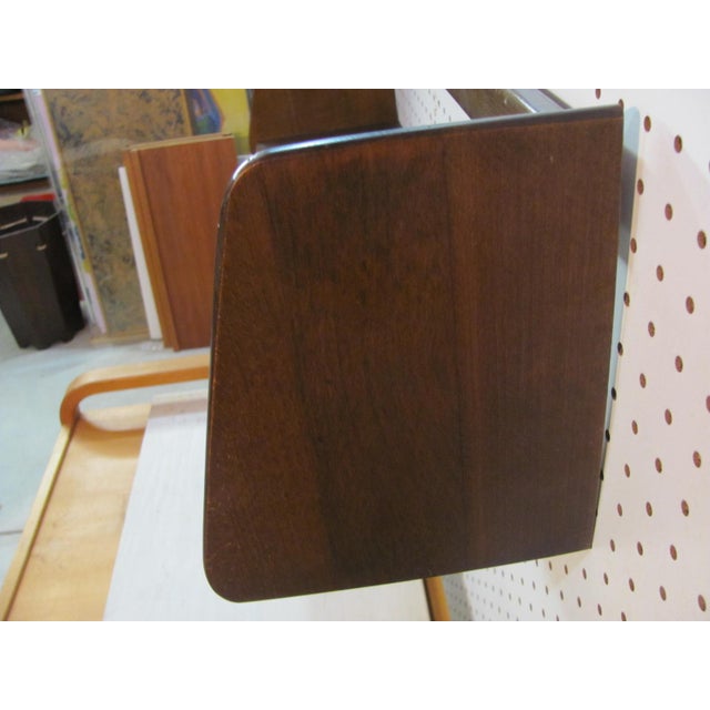 Hans J. Werner for Ry Mobler Floating Bookshelf Dark Stained Wood 1950s Danish Modern For Sale In Providence - Image 6 of 11