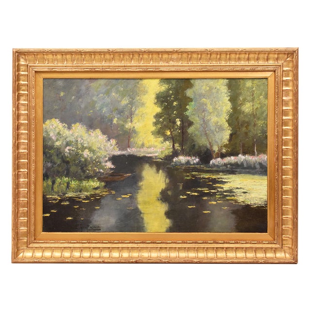 Emile Gauffriaud, River, 1920s, Oil on Canvas, Frmed For Sale - Image 10 of 10