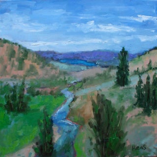 Carson River (Impressionist Landscape Oil Painting) For Sale