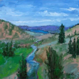 Carson River (Impressionist Landscape Oil Painting)