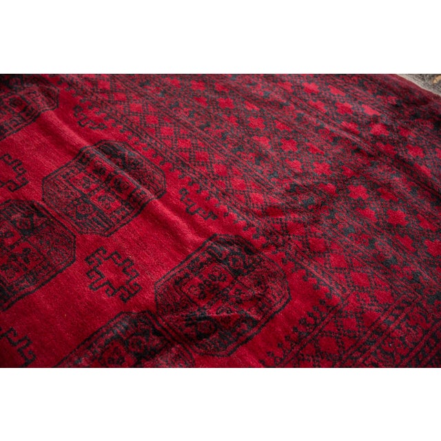 Textile Vintage Afghani Ersari Design Rug - 9'1" X 12'3" For Sale - Image 7 of 13