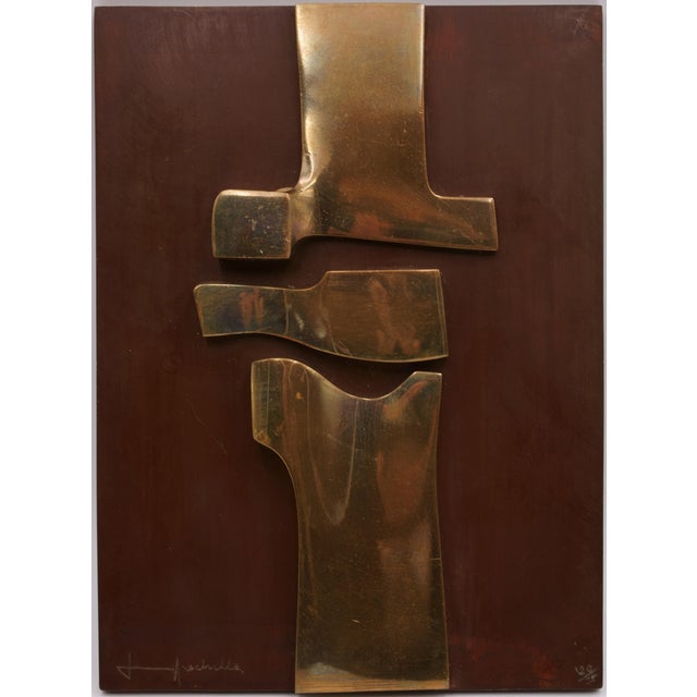 Lorenzo Frechilla Del Rey, Untitled, 1980, Bronze Relief on Iron For Sale - Image 4 of 4