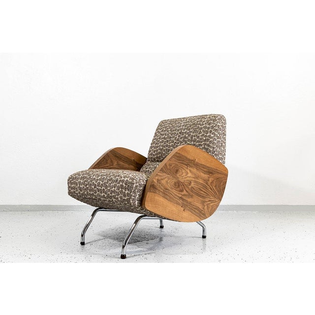Metal Model 360 Lounge Chair by Janusz Rozanski, Poland, 1950s For Sale - Image 7 of 18
