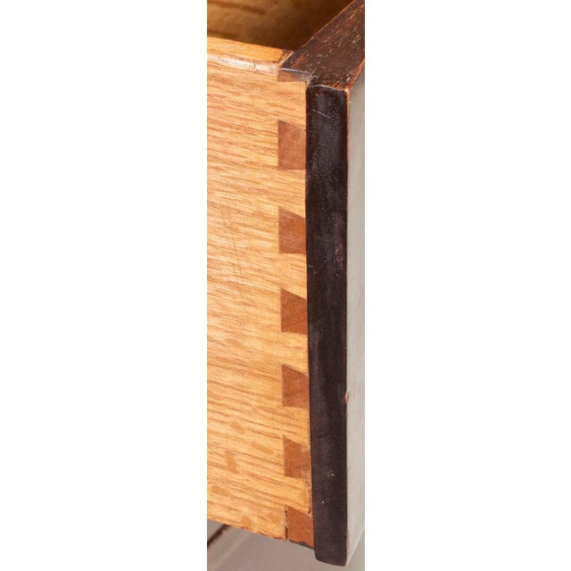 1940s Vintage John Widdicomb by Ralph Widdicombe 3 Drawer Chest W/Tags and Stamp For Sale - Image 15 of 18