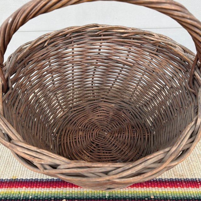 Farmhouse A Antique Woven Reed Basket, Circa 1900 For Sale - Image 3 of 12