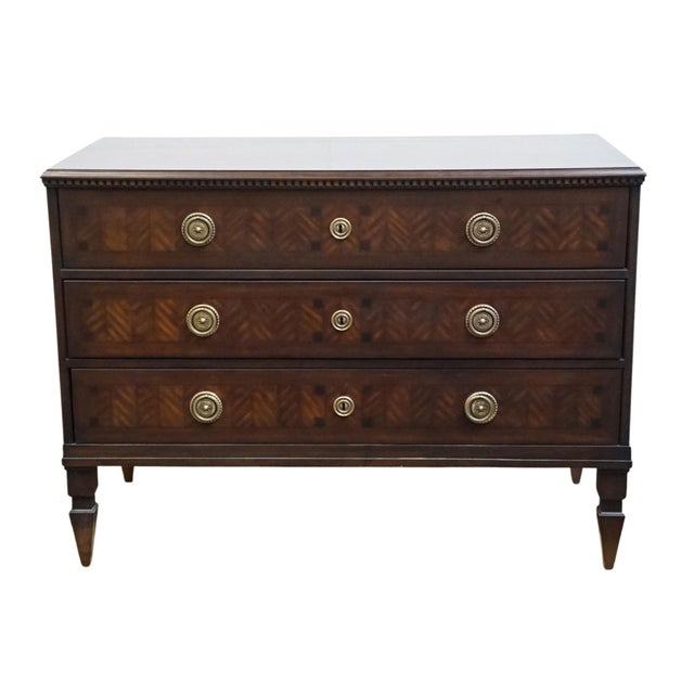 Traditional Councill Craftsmen Mahogany Traditional Duncan Phyfe Style 48" Low Chest of Drawers For Sale - Image 3 of 13
