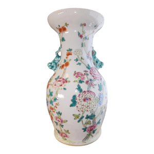20th Century Qianlong Famille Rose Large Floral Vase