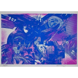 Gianni Bertini, Composition, Original Screen Print, 1980s For Sale