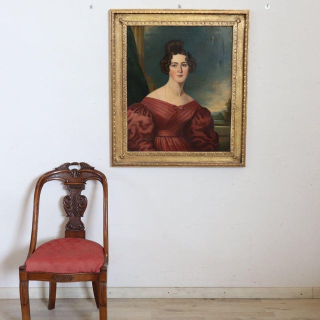 Unknown, Portrait of a Young Woman, Oil Painting on Canvas, Framed For Sale - Image 4 of 16