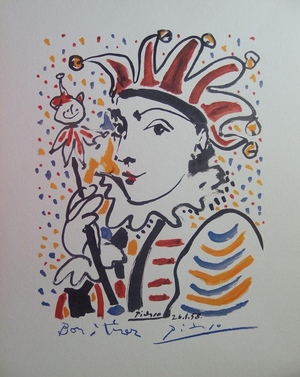 Pablo Picasso, Carnival, The Fool, Lithograph