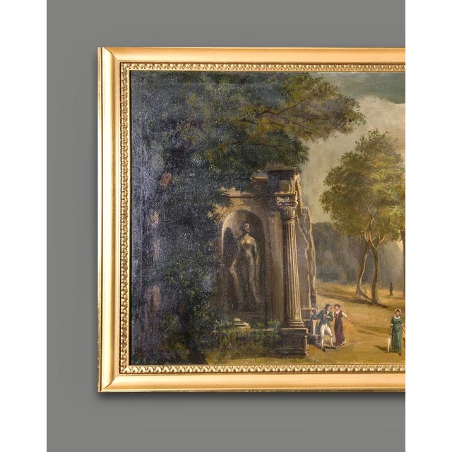 After Anton Pitloo, Landscape Composition, 1800s, Oil on Canvas, Framed For Sale - Image 3 of 12