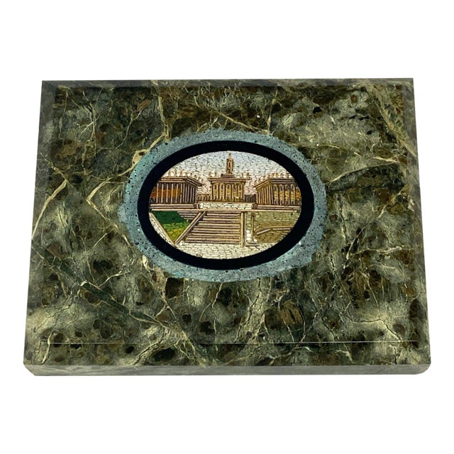 19th Century Roman Architectural Micro Mosaic Paper Weight For Sale