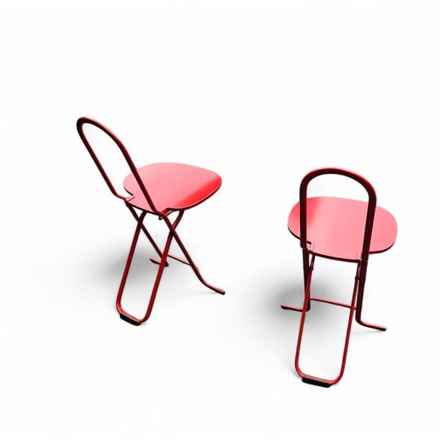 Gastone Rinaldi Folding Chairs by Gastone Rinaldi for Thema, 1970s, Set of 2 For Sale - Image 4 of 6