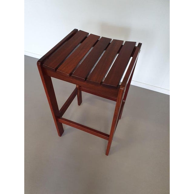 Vintage Meranti Stool, 1970s, Set of 3 For Sale - Image 4 of 17