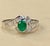 Natural Brazilian Emerald & Diamond Ring 18 Karat White Gold For Sale - Image 4 of 18