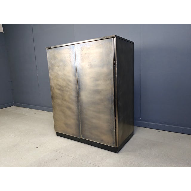 Gold Vintage Brass Bar Cabinet from Belgo Chrom / Dewulf Selection, 1980s For Sale - Image 8 of 11