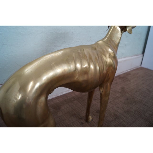 Vintage Brass Whippet Greyhound Dog Statue Chairish