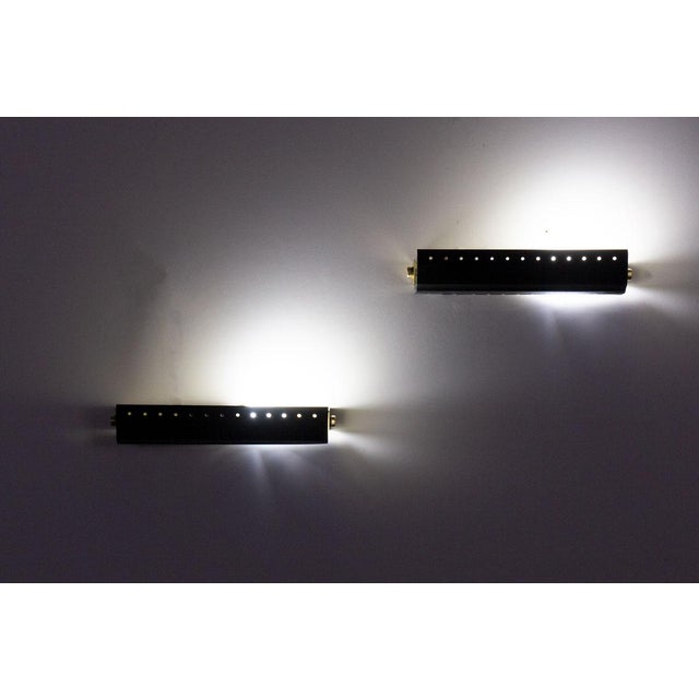 Black Wall Lights from Stilnovo, 1950s, Set of 2 For Sale - Image 8 of 9