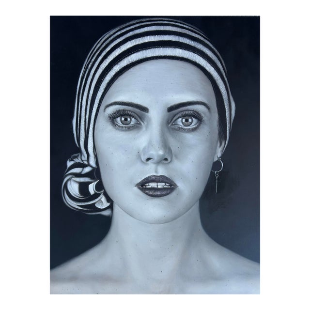 Matt Doust Oil Painting "Baptism" Hyper-Realism Portrait, 2012 For Sale