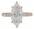 3Ct Lab-Grown Diamond Ring With Earth-Mined Diamond Accents in Solid 14k Gold, Size 6.75 For Sale