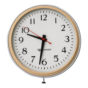 Vintage Edwards Industrial Electric Wall Clock With Aluminum Case – Mid-Century Modern