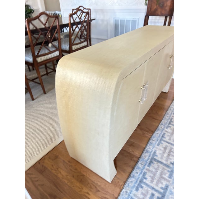 Kravet Kravet Covered Grasscloth Sideboard, Attributed For Sale - Image 4 of 9