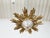 Pair of Gilt Bronze Midcentury Sunburst Light Fixtures with Frosted Glass For Sale - Image 10 of 12