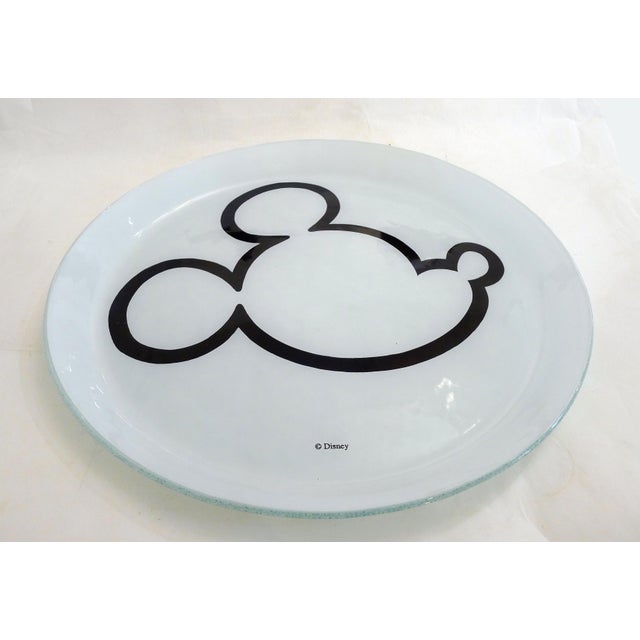 Large Mickey Mouse platter, featuring the iconic Walt Disney character created in 1928; round shape with a small rim (39...