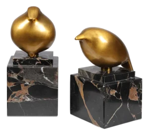 Golden Finch Bird Figurines Set/2