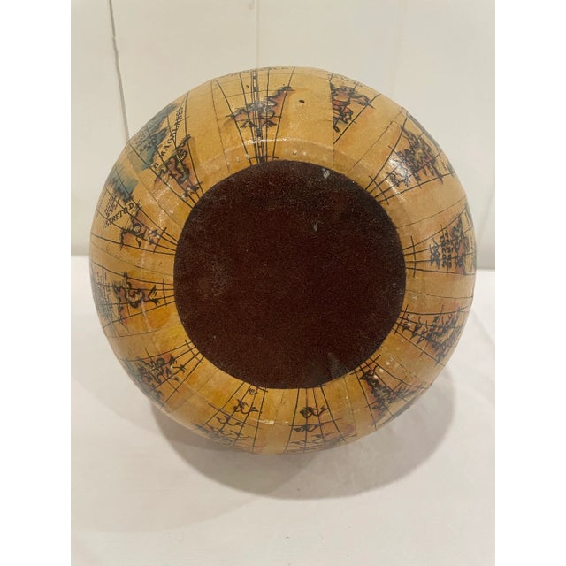 Wood Vintage 1960s Italian Old World Map Decanter For Sale - Image 7 of 9