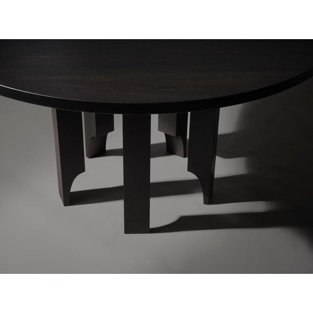 Acer 140 Round Dining Room Table in European Oak by Mokko Amsterdam For Sale - Image 6 of 10