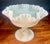 1970s 1970s Fenton Uranium Glass Daisies on Custard Round Pedestal Compote For Sale - Image 5 of 12
