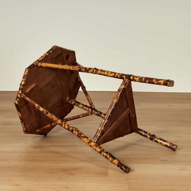 Antique English Bamboo and Tile Table or Stand For Sale - Image 11 of 11
