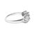 Contemporary 14K White Gold 1-1/4 Cttw Brilliant Cut Diamond Three Round Floral Clusters Engagement or Fashion Ring (H-I Color, SI2-I1 Clarity) - Size 7 For Sale - Image 3 of 7