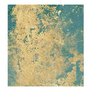 Pkl Studio "Fancy That Shore" Metallic Gold Flecked Teal Velvet-7.5 Yards For Sale