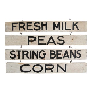 Set of Four Vintage Farmstand Signs For Sale