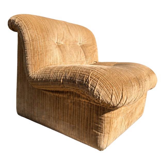Corduroy Lounge Chair by Mario Bellini for B&B Italia / C&B Italia, 1970s For Sale