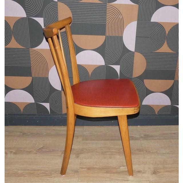 Kitchen Chair in Acella Red Mottled, 1950s For Sale - Image 6 of 10