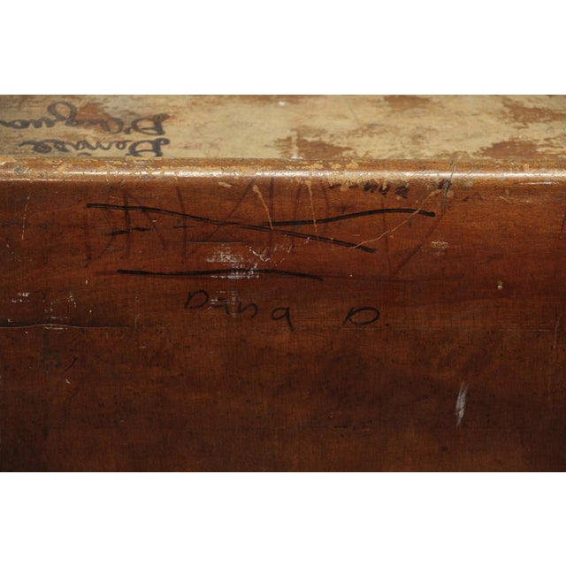 Wood Antique Cast Iron #4 Tandem School Desk For Sale - Image 7 of 11