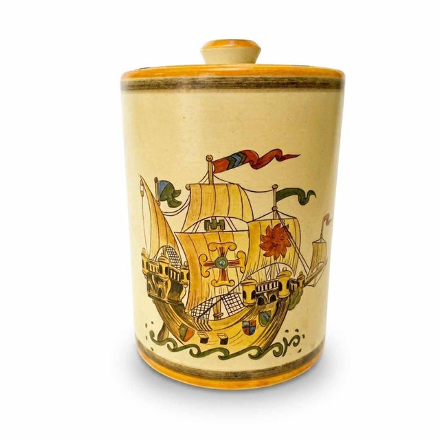 Ceramic Galleon Jar from Lenci, Turin, Italy, 1940s For Sale - Image 6 of 6
