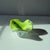 Late 20th Century Cased Lime Green and White Crystal Murano Style Controlled Bubble Freeform Ashtray For Sale - Image 10 of 12