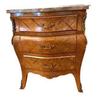 Mid-20th-Century Louis XV Style Rosewood Bombé Commode For Sale
