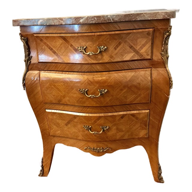 Mid-20th-Century Louis XV Style Rosewood Bombé Commode For Sale