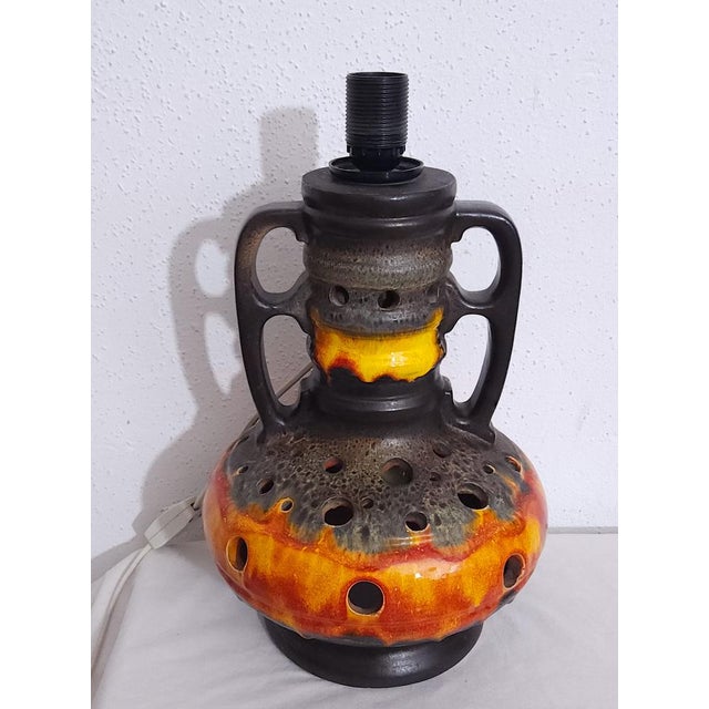 West German Fat Lava Pottery Floor Lamp Base by Richard Essig, 1970s, in Flawless conditions. Designed 1970 to 1979 I have...