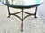 Vintage LaBarge Oval Brass Hoof Footed Glass Top Coffee Table For Sale - Image 11 of 15