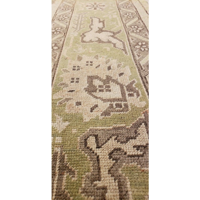 Antique Oushak Carpet, Handmade Oriental Rug, Soft, Taupe, Brown, Beige For Sale - Image 12 of 15
