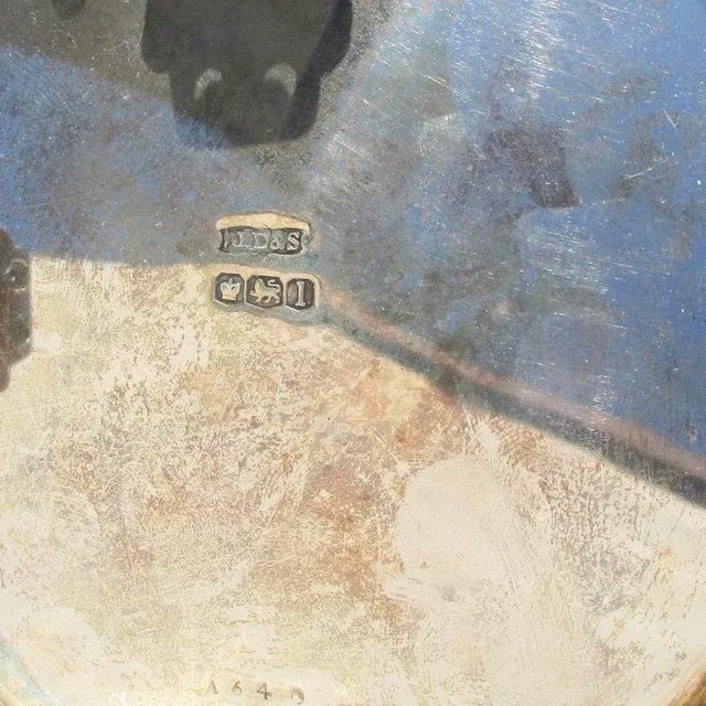 Dated 1928 James Dixon & Sons Sterling Silver Pierced Bowl For Sale In New York - Image 6 of 8