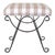 Panoplie Iron Loop Stool, Tan Gingham For Sale