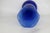 Mid 20th Century Cobalt Blue Vase Curved With Ruffled Edge Vintage Decorative Art Glass 4743b For Sale - Image 5 of 10