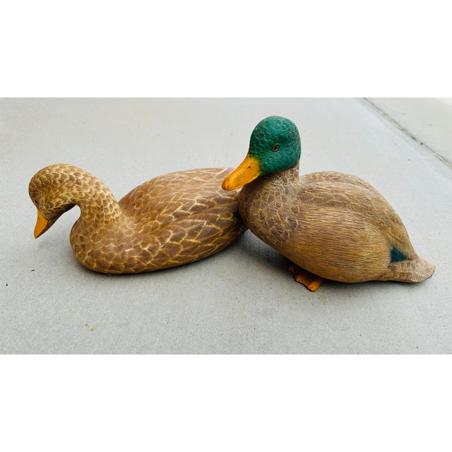 Vintage Pair of Mallard Duck Decoys For Sale In Palm Springs - Image 6 of 9